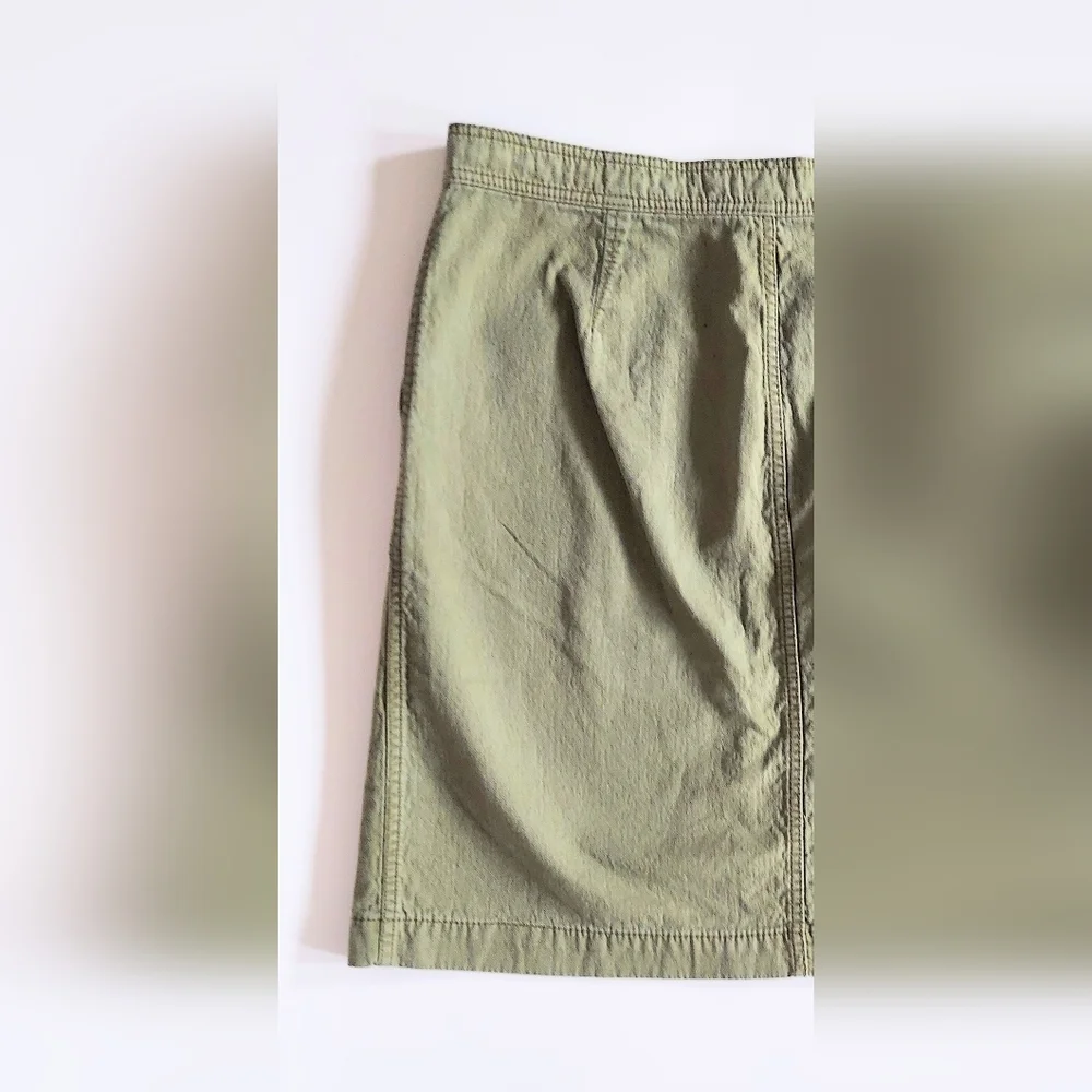 J. Crew Garment Dyed Utility Skirt Green 100% Cotton Womens 10